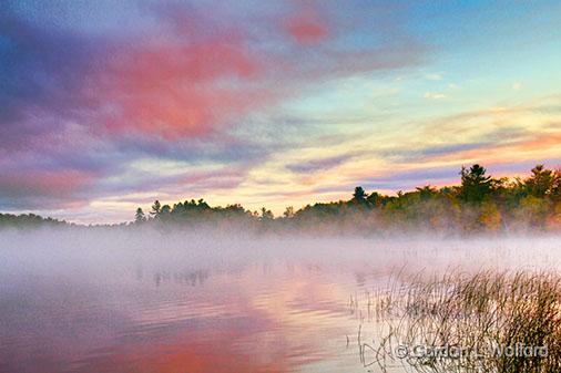 Misty Otter Lake At Sunrise_28462.jpg - Photographed near Lombardy, Ontario, Canada.